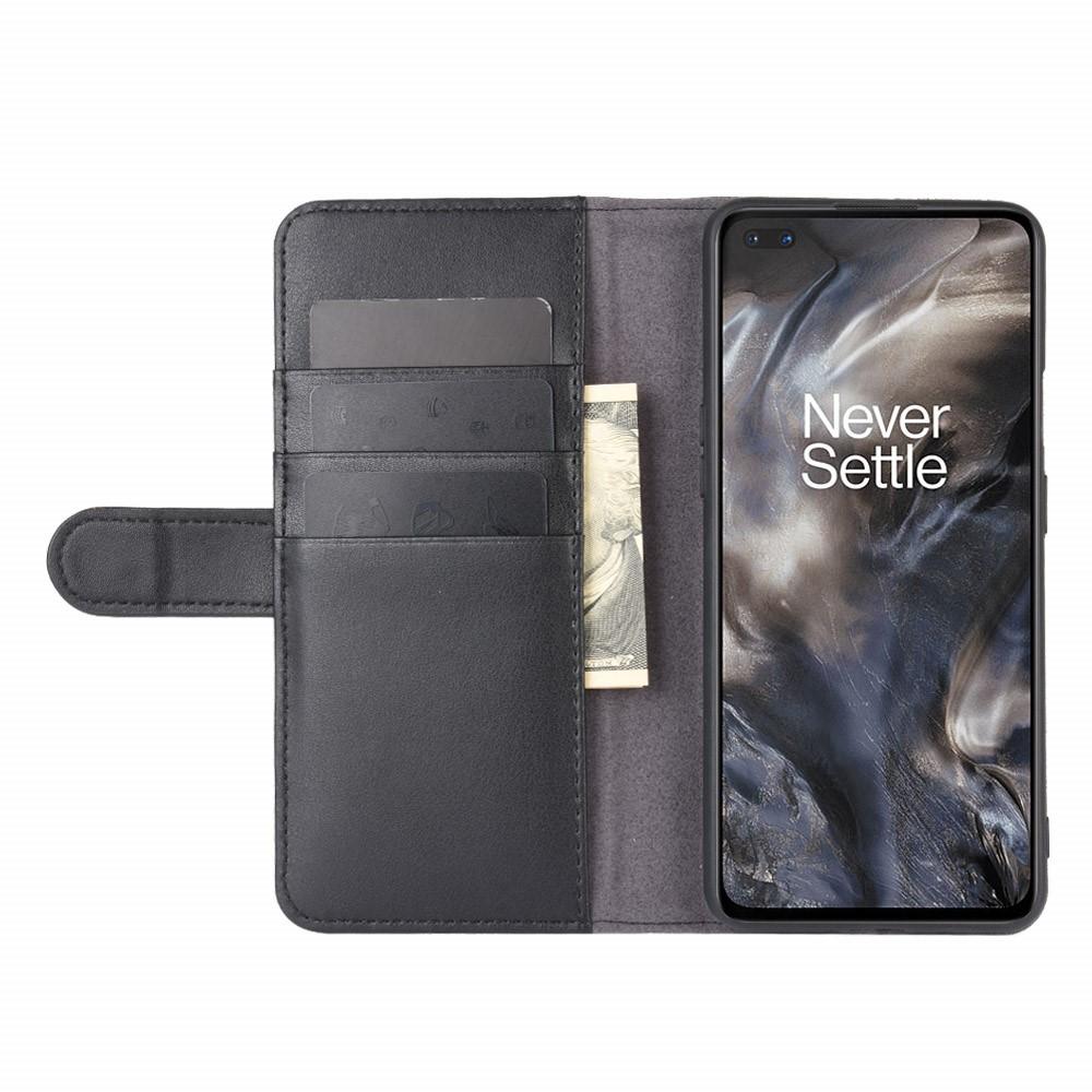 OnePlus Nord Echt lederen hoesje Zwart