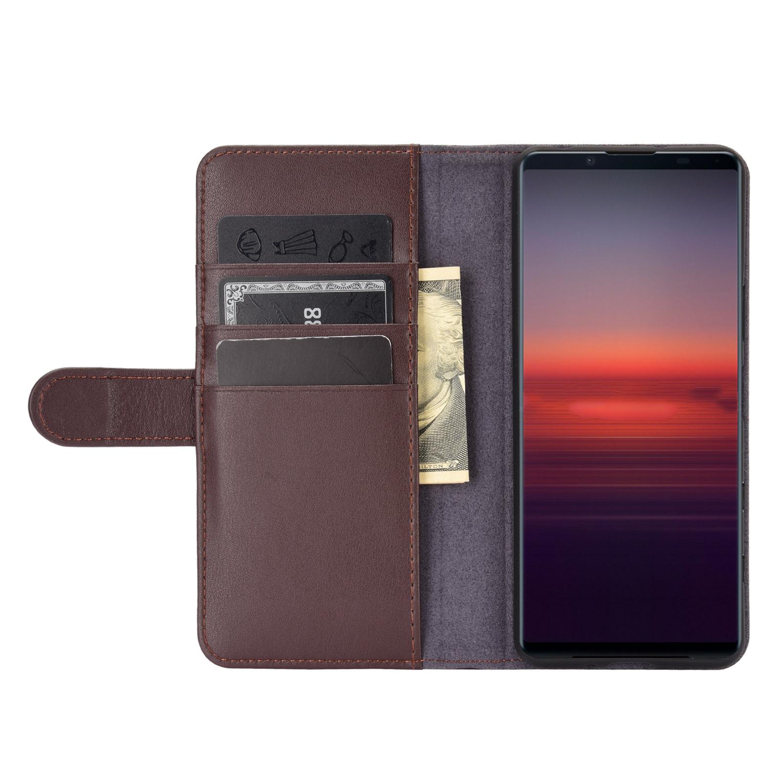 Sony Xperia 5 II Echt lederen hoesje Bruin