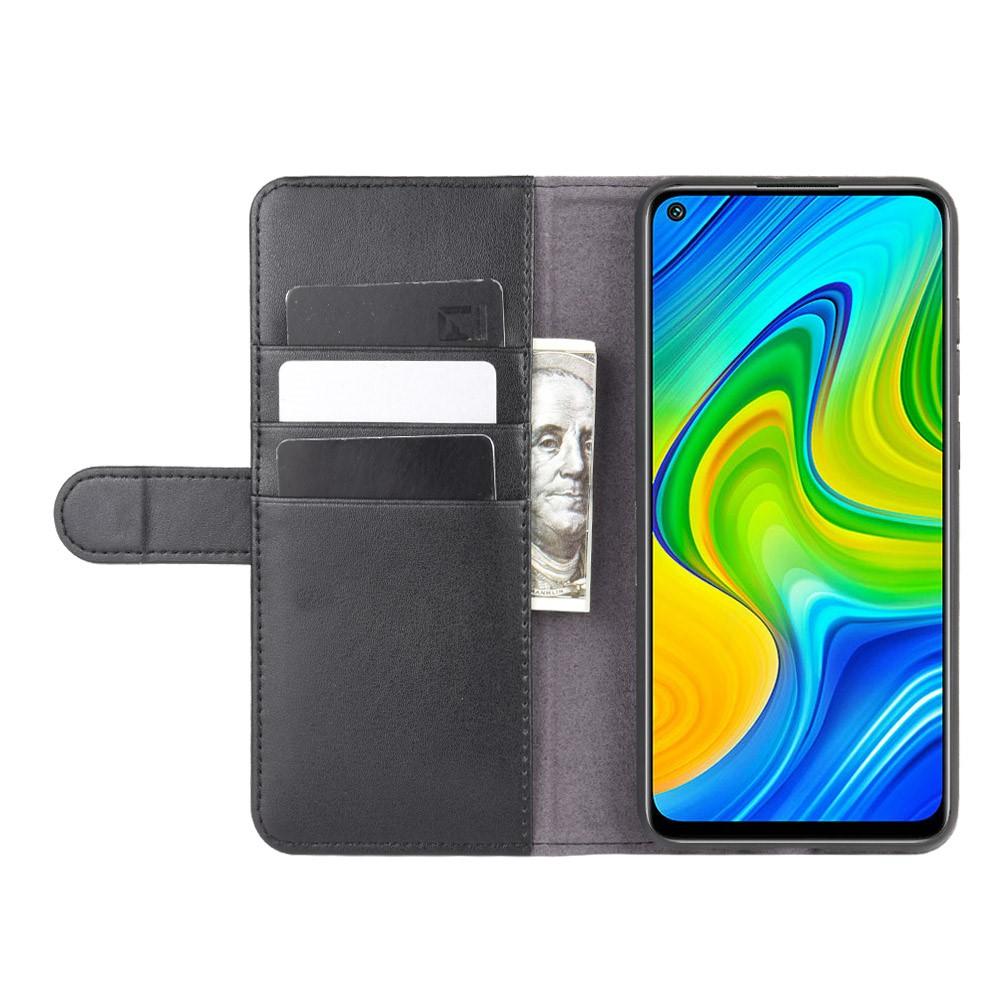 Xiaomi Redmi Note 9 Pro/9S Echt lederen hoesje Zwart