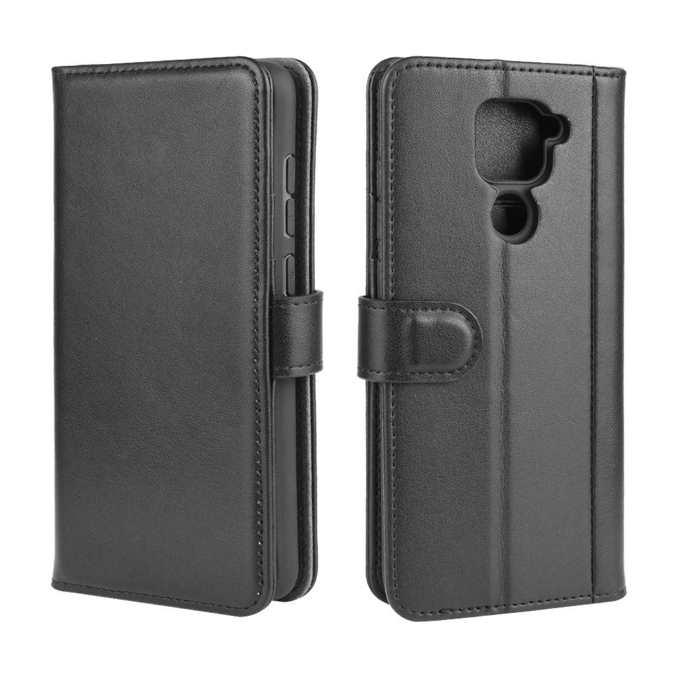 Xiaomi Redmi Note 9 Pro Echt lederen hoesje Zwart