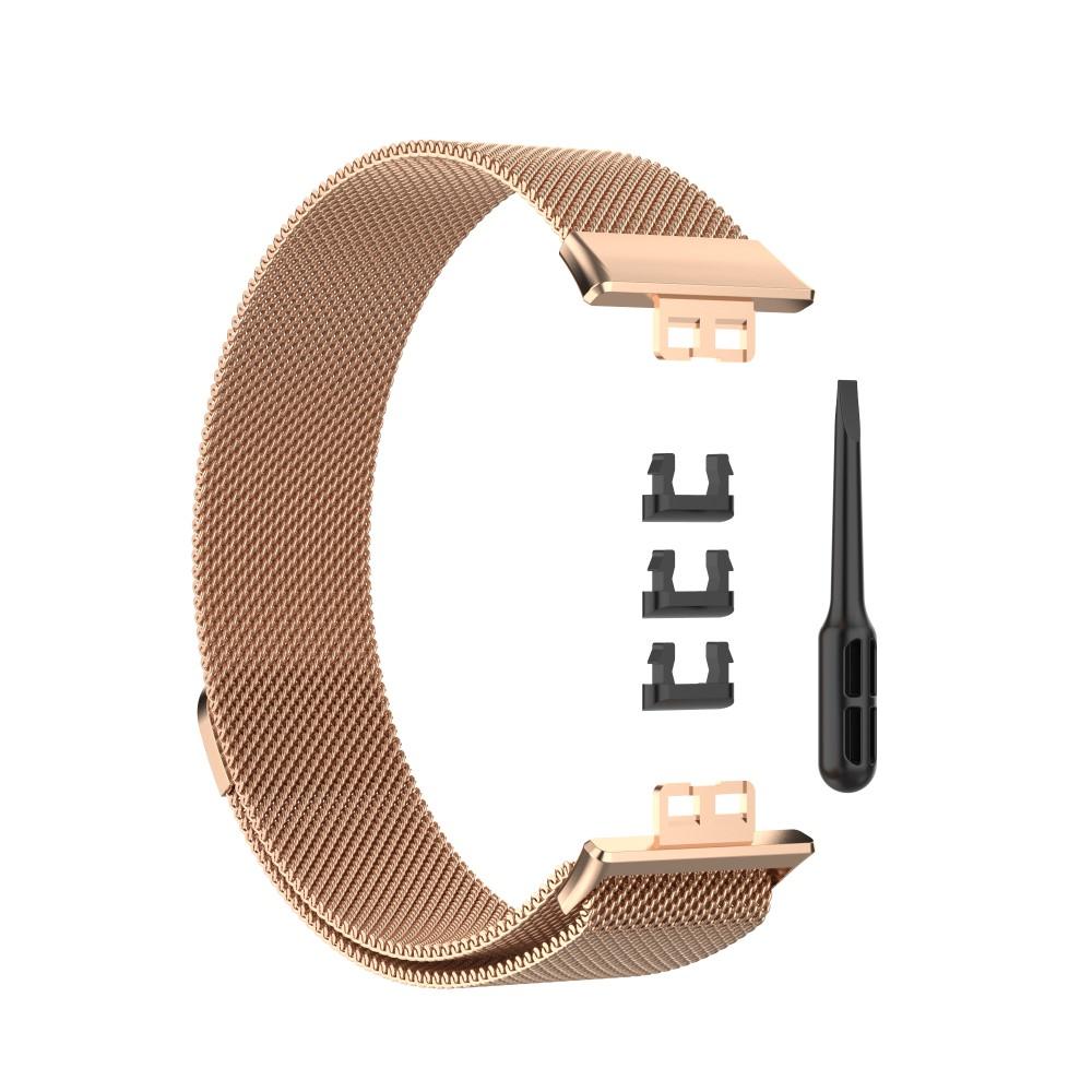 Huawei Watch Fit Milanese bandje Rosé goud