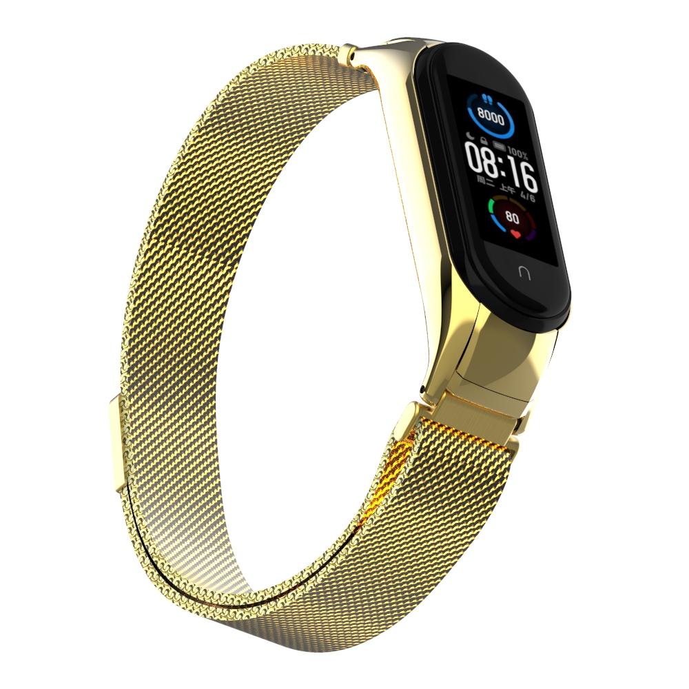 Xiaomi Mi Band 5/6 Milanese bandje Goud