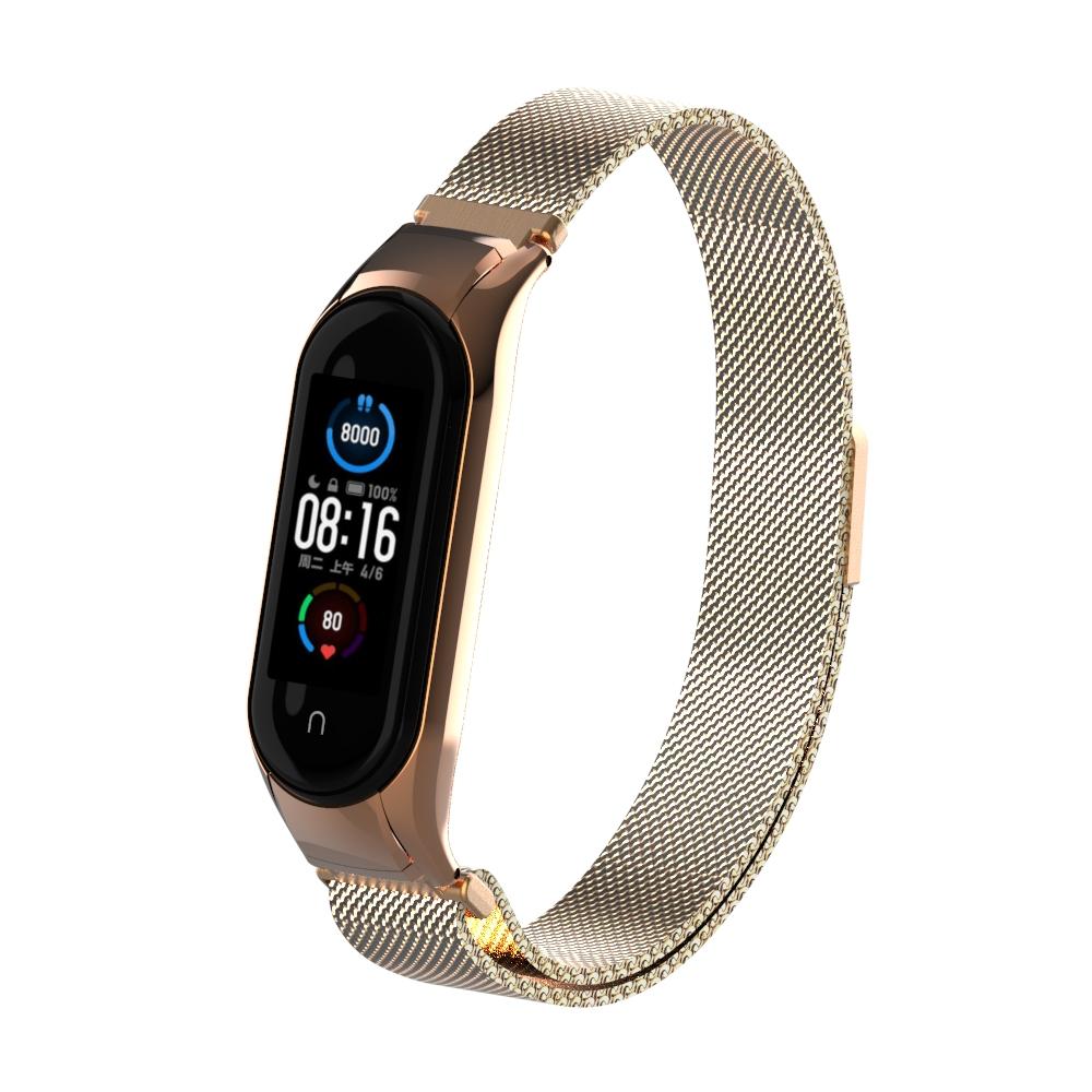 Xiaomi Mi Band 5/6 Milanese bandje Rosé goud