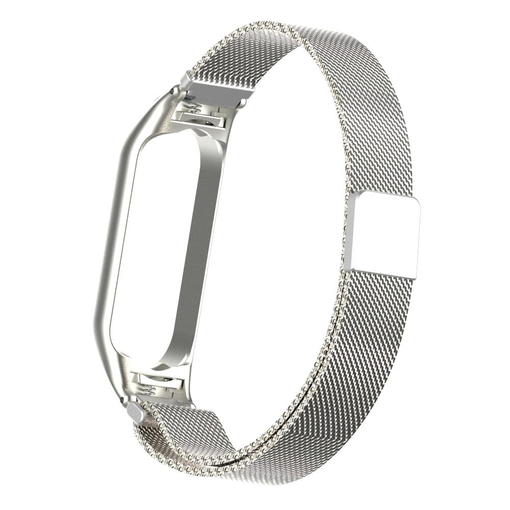 Xiaomi Mi Band 5/Mi Band 6 Milanese bandje Zilver