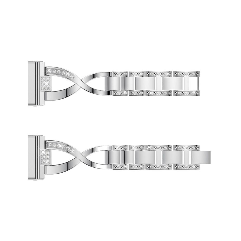 Fitbit Versa 3/Sense Crystal Bracelet Zilver