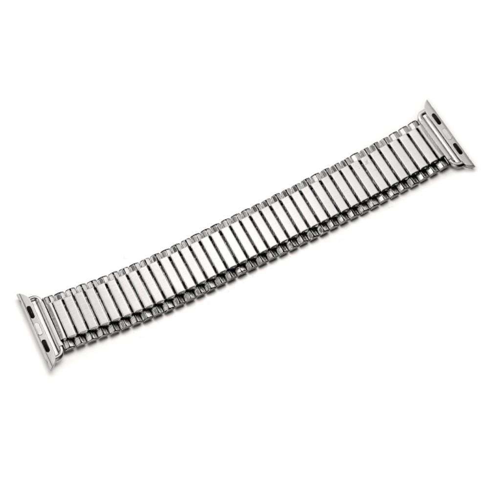 Apple Watch Ultra 2 49mm Elastische metalen armband zilver