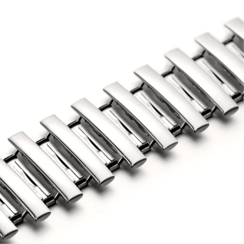 Apple Watch Ultra 2 49mm Elastische metalen armband zilver
