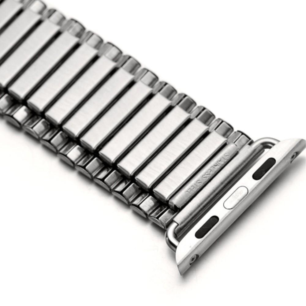 Apple Watch Ultra 2 49mm Elastische metalen armband zilver