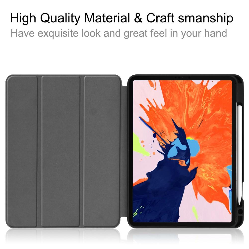 iPad Pro 12.9 3rd Gen (2018) Tri-fold Hoesje met Penhouder zwart