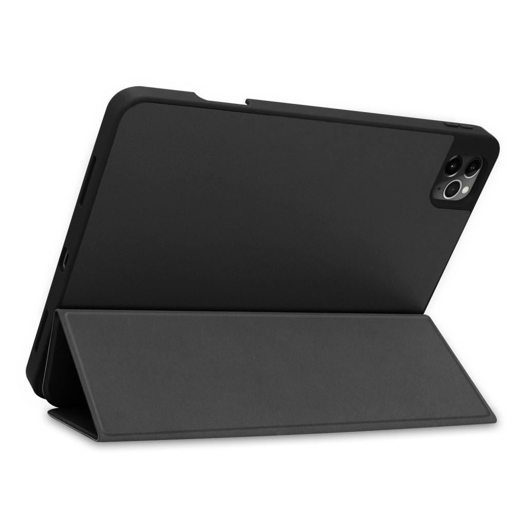 iPad Pro 12.9 4th Gen (2020) Tri-fold Hoesje met Penhouder zwart