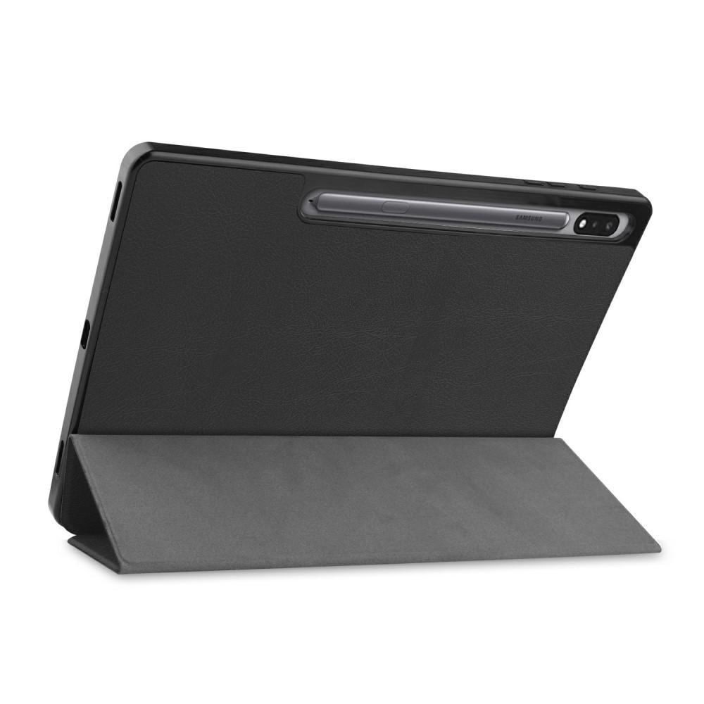 Samsung Galaxy Tab S7 Plus/S8 Plus 12.4 Tri-fold Hoesje Zwart