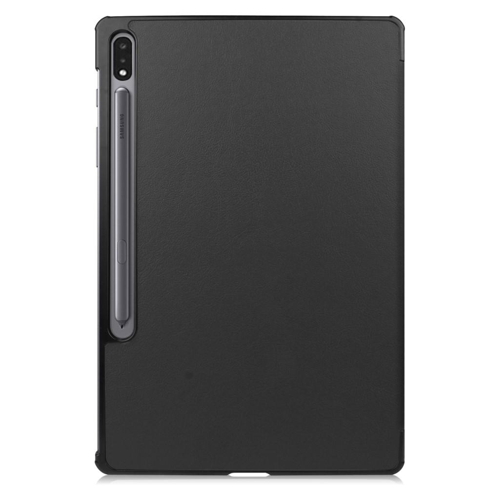 Samsung Galaxy Tab S7 Plus/S8 Plus 12.4 Tri-fold Hoesje Zwart