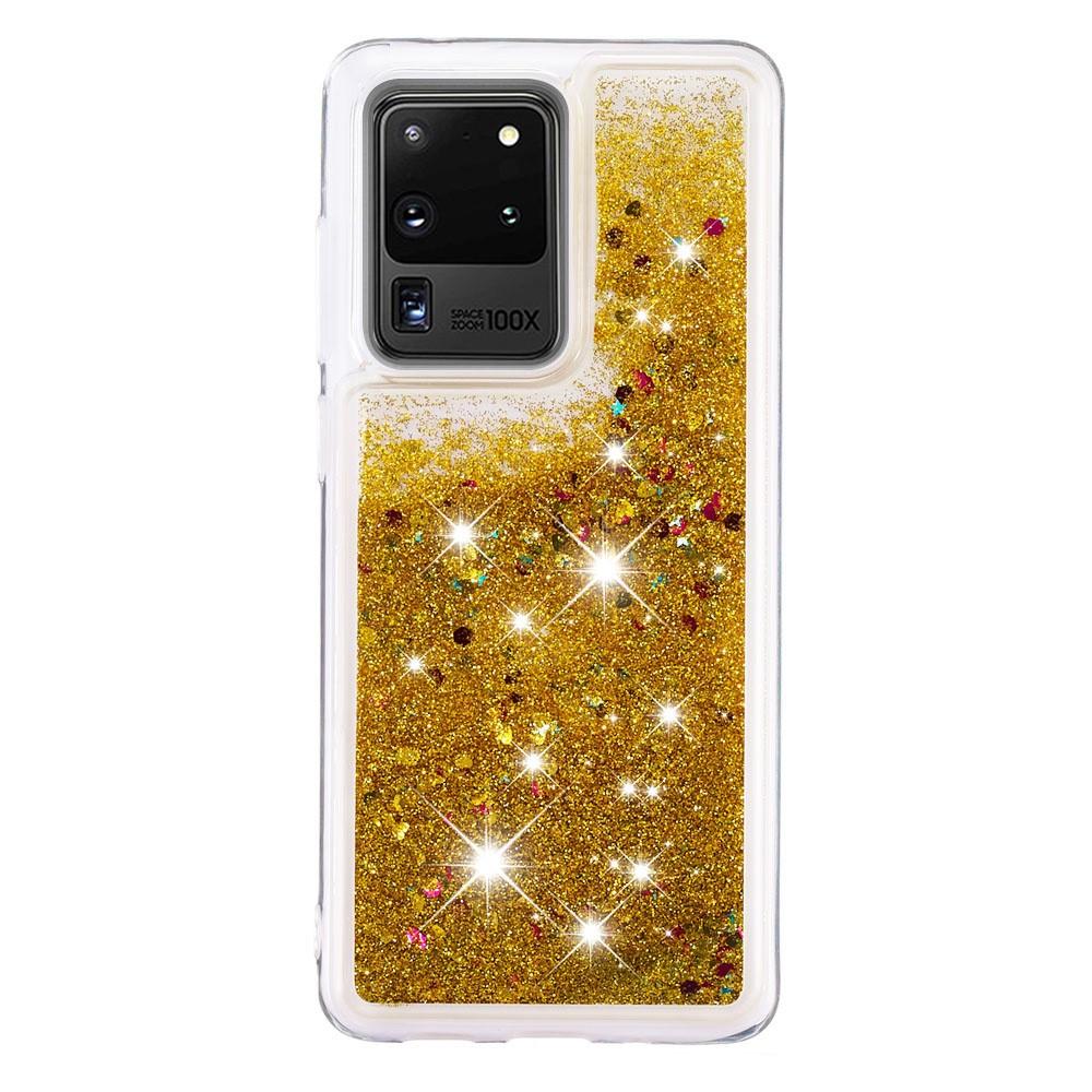 Samsung Galaxy S20 Ultra Glitter Powder TPU Case Goud