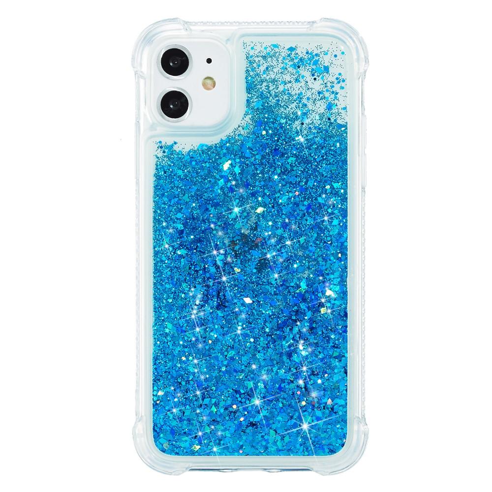 iPhone 12/12 Pro Glitter Powder TPU Case Blauw