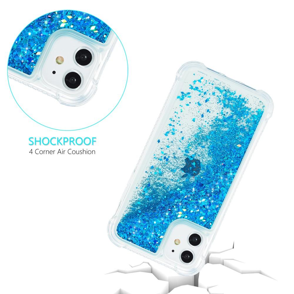 iPhone 12/12 Pro Glitter Powder TPU Case Blauw