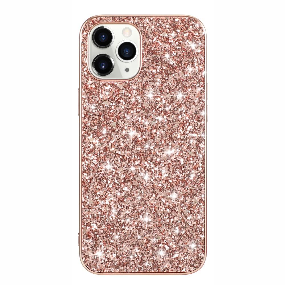 iPhone 12/12 Pro Glitterhoesje Rosé goud
