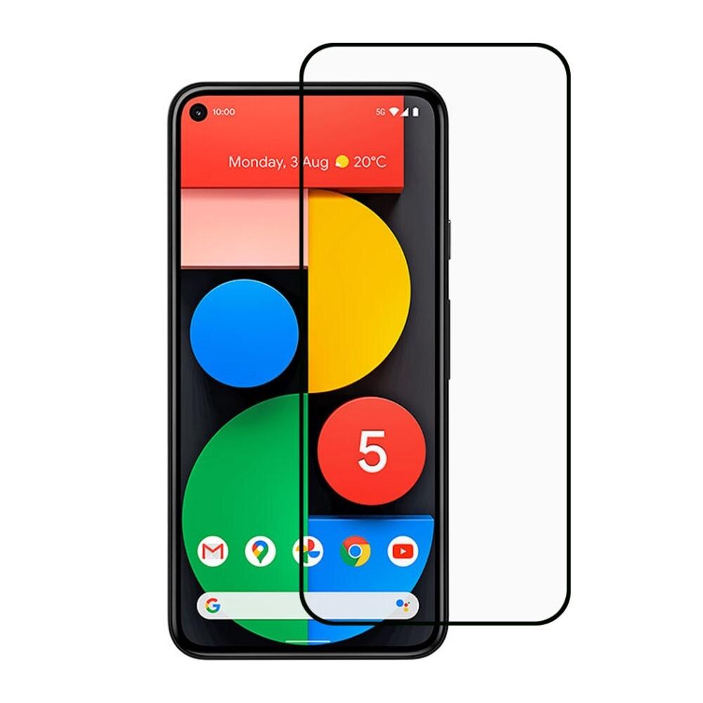 Google Pixel 5a Full-cover Gehard Glas Zwart