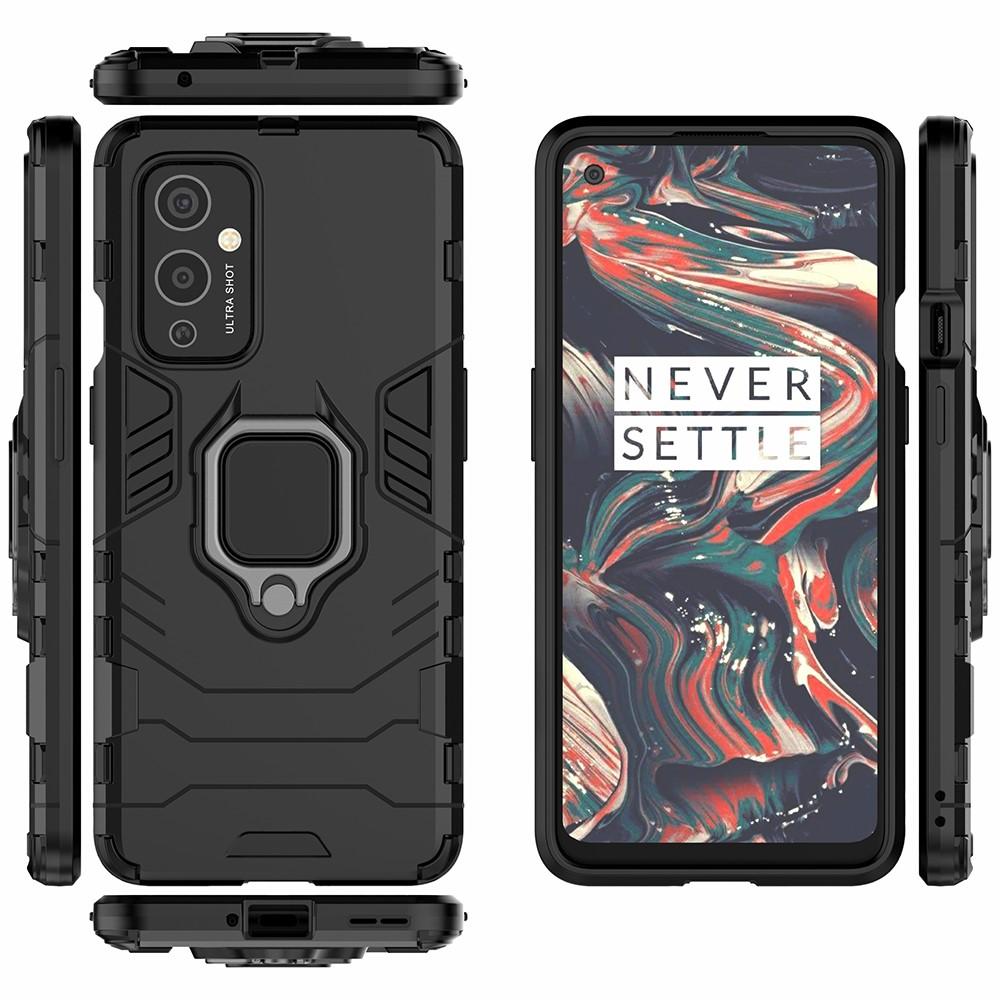 OnePlus 9 Hybridcase Tech Ring Zwart