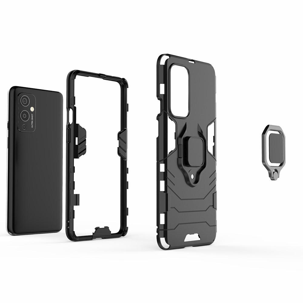 OnePlus 9 Hybridcase Tech Ring Zwart