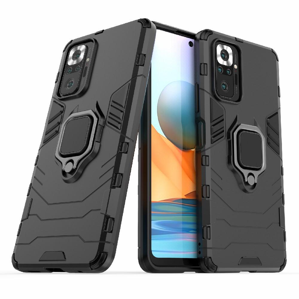 Xiaomi Redmi Note 10 Pro Hybridcase Tech Ring Zwart