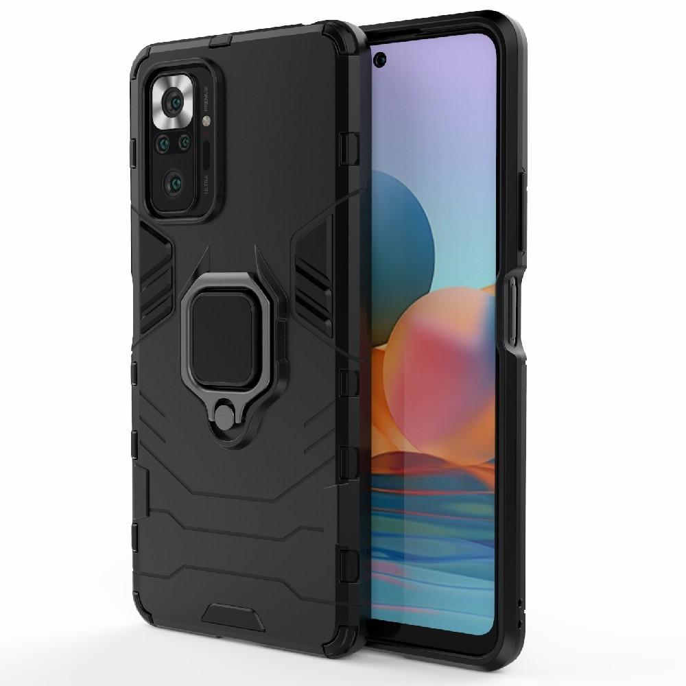 Xiaomi Redmi Note 10 Pro Hybridcase Tech Ring Zwart