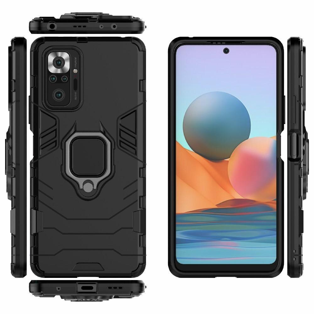 Xiaomi Redmi Note 10 Pro Hybridcase Tech Ring Zwart