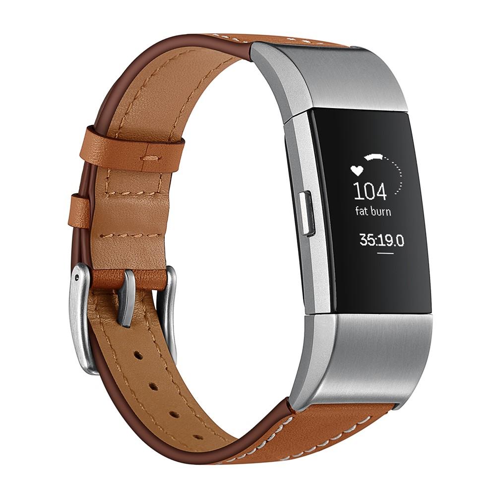 Fitbit Charge 2 Leren bandje Bruin