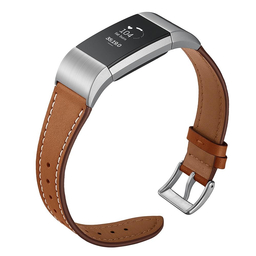 Fitbit Charge 2 Leren bandje Bruin