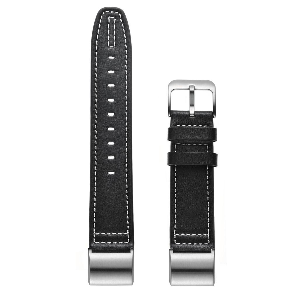 Fitbit Charge 2 Leren bandje Zwart