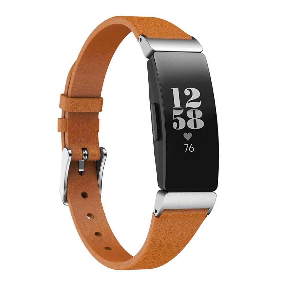 Fitbit Inspire/Inspire 2 Leren bandje Bruin