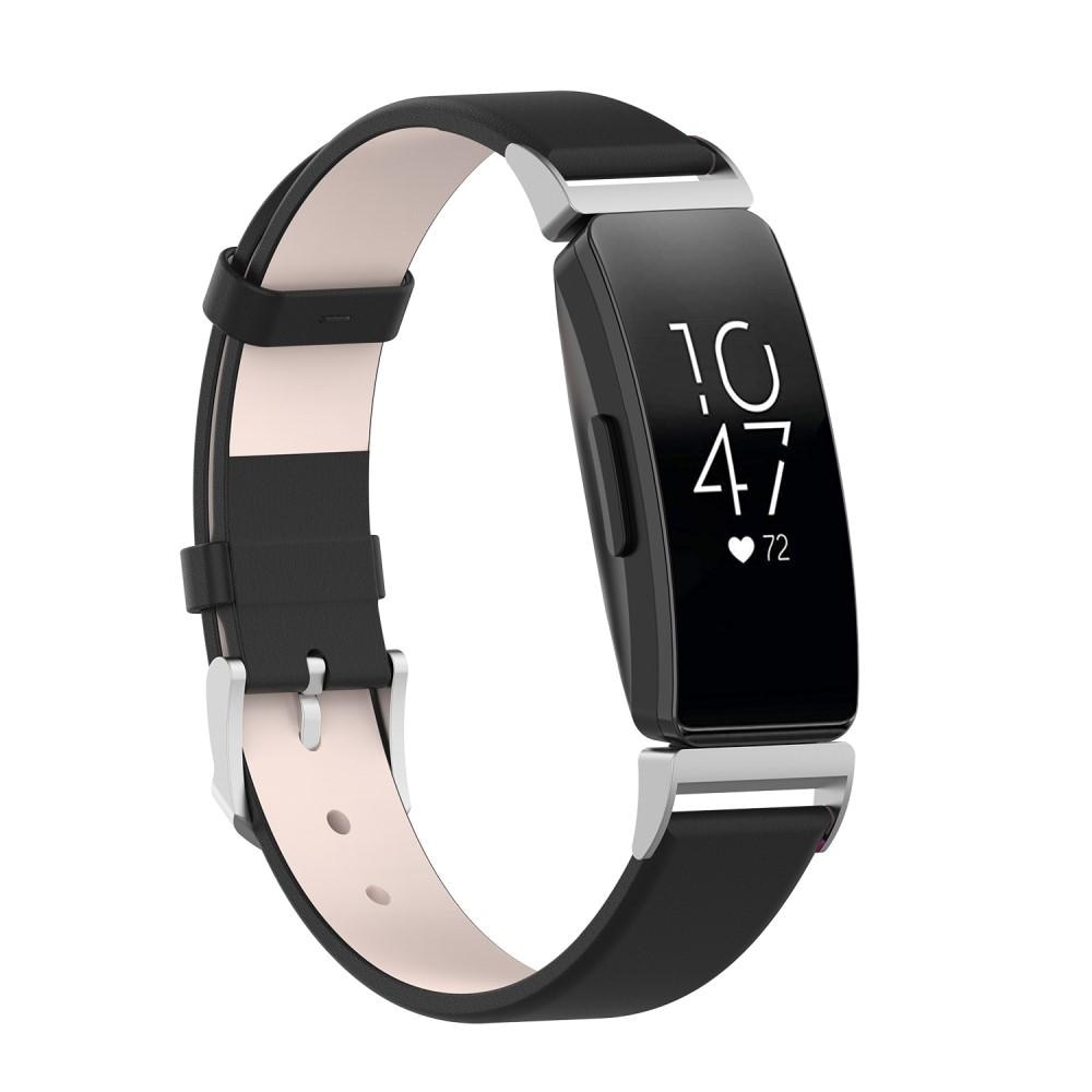 Fitbit Inspire/Inspire HR/Inspire 2 Leren bandje Zwart