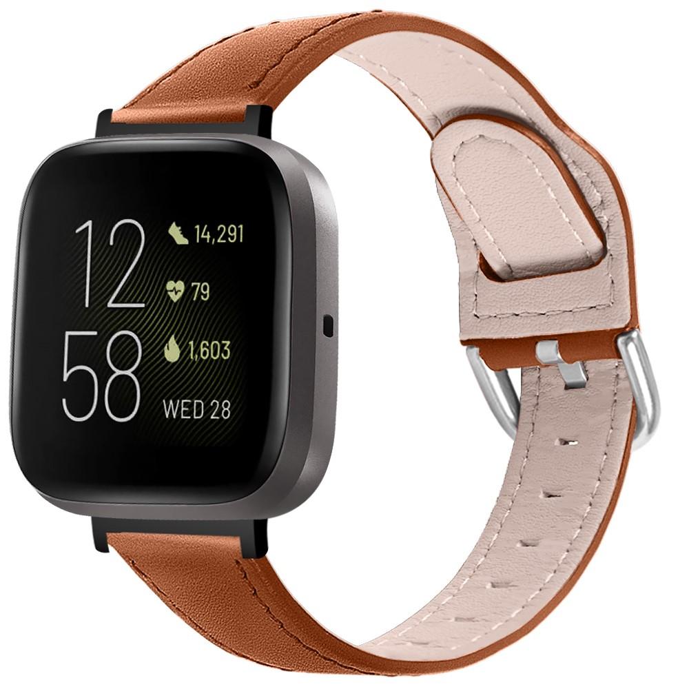 Fitbit Versa 3/Sense Leren bandje Bruin