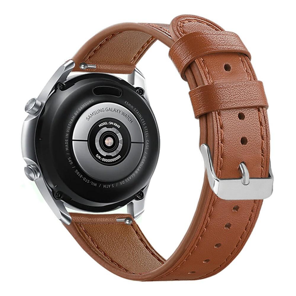 Samsung Galaxy Watch 3 45mm Leren bandje Bruin
