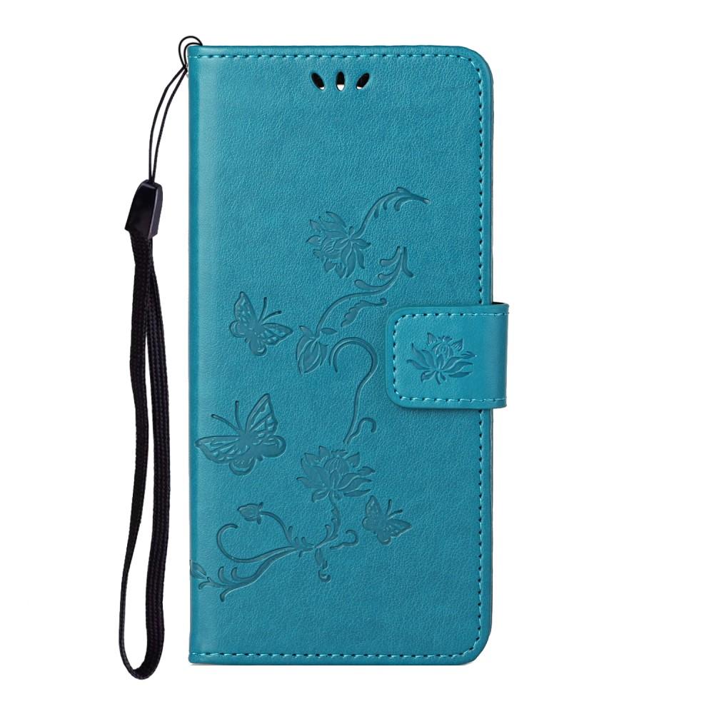 Samsung Galaxy S21 FE Leren vlinderhoesje Blauw