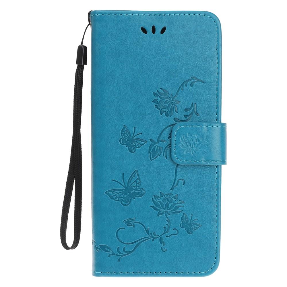 iPhone 12 Mini Leren vlinderhoesje Blauw