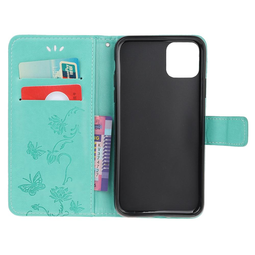 Apple iPhone 12 Mini Leren vlinderhoesje Groen