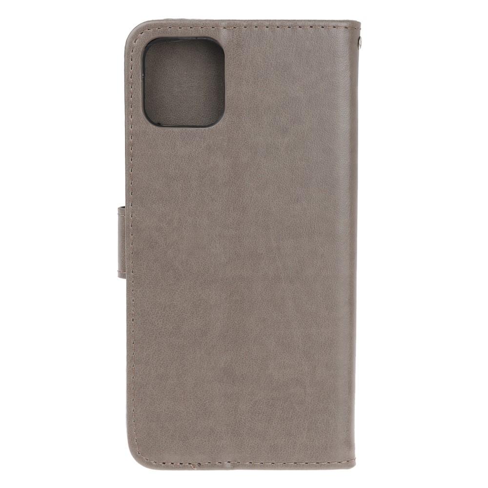 iPhone 12/iPhone 12 Pro Leren vlinderhoesje Grijs