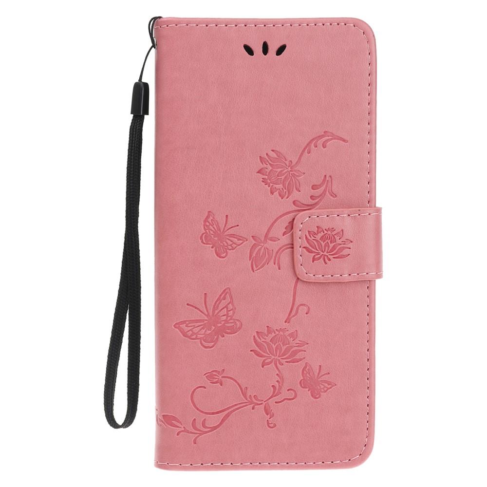 iPhone 12 Mini Leren vlinderhoesje Roze