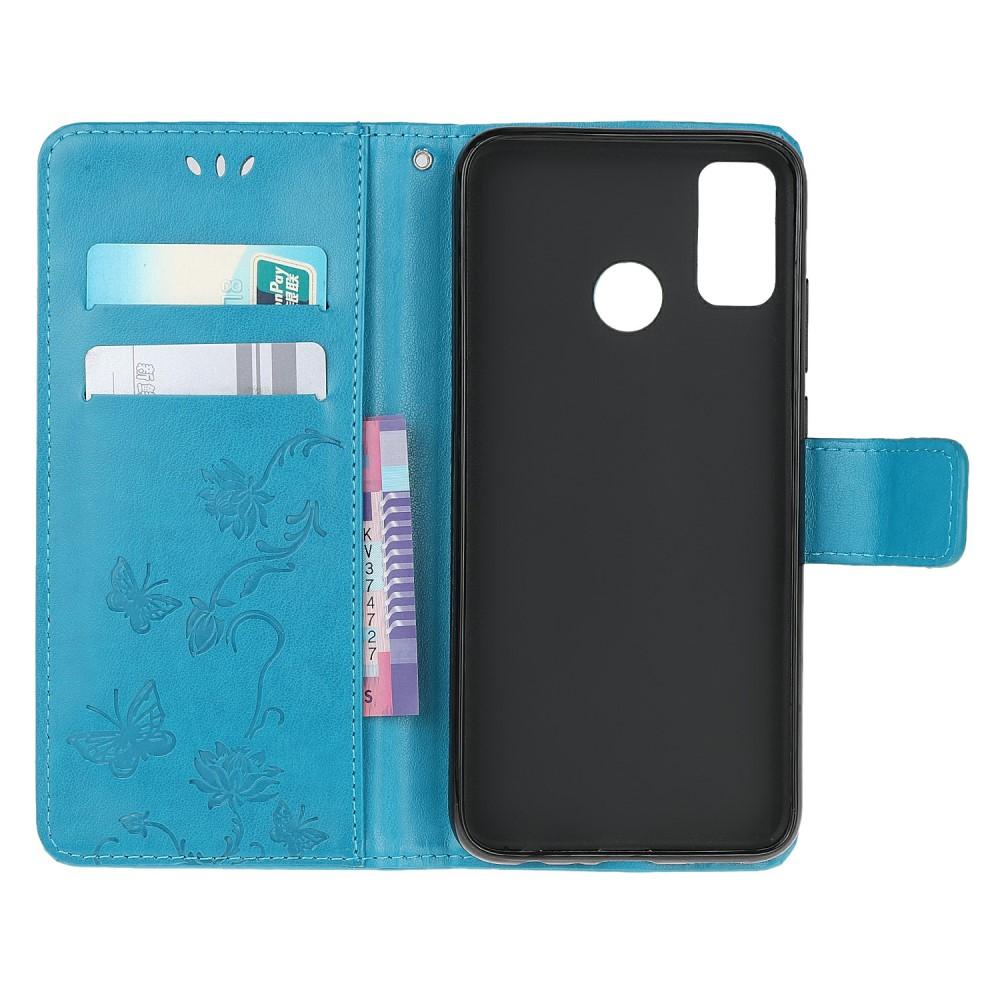 Motorola Moto G30/Moto G10/Moto G20 Leren vlinderhoesje Blauw