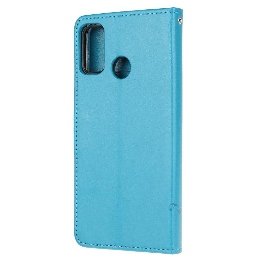 Motorola Moto G30/Moto G10/Moto G20 Leren vlinderhoesje Blauw