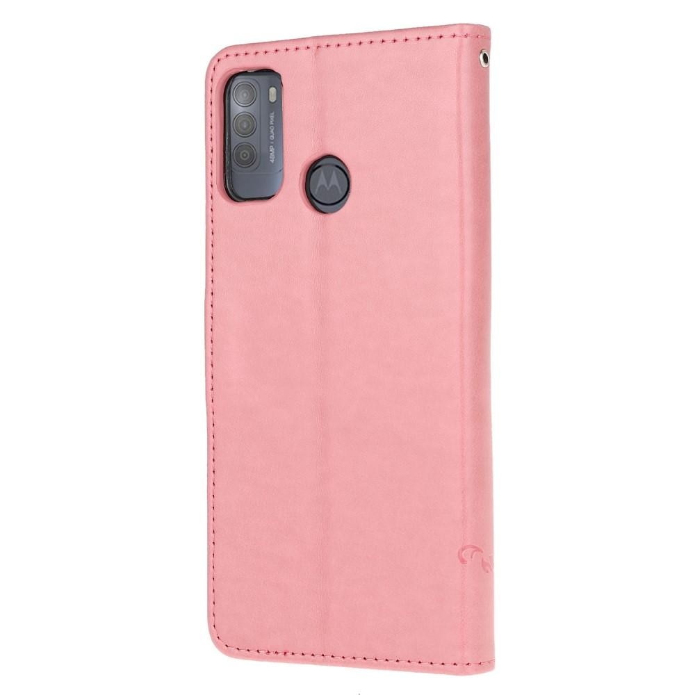 Motorola Moto G50 Leren vlinderhoesje Roze