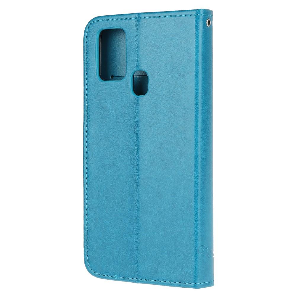 OnePlus Nord N100 Leren vlinderhoesje Blauw