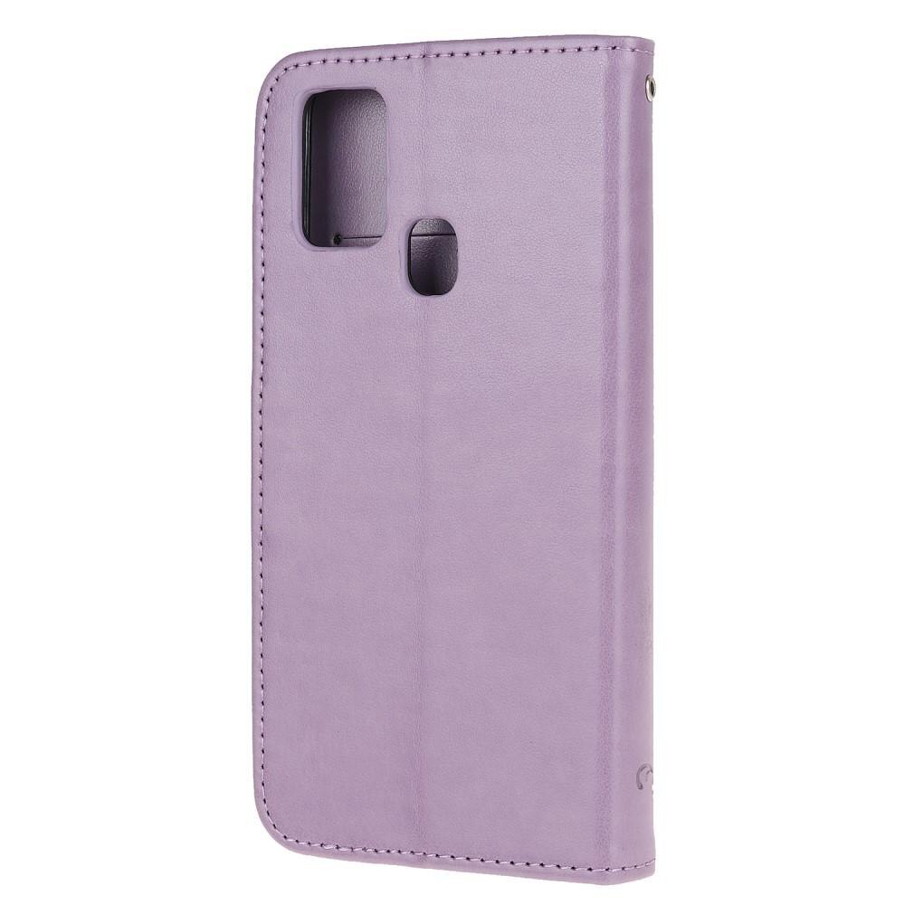  OnePlus Nord N100 Leren vlinderhoesje Paars
