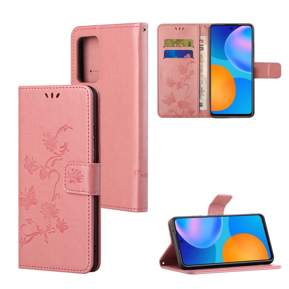 Xiaomi Redmi Note 10 Pro Leren vlinderhoesje Roze