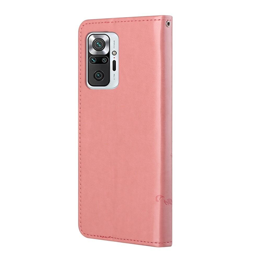 Xiaomi Redmi Note 10 Pro Leren vlinderhoesje Roze