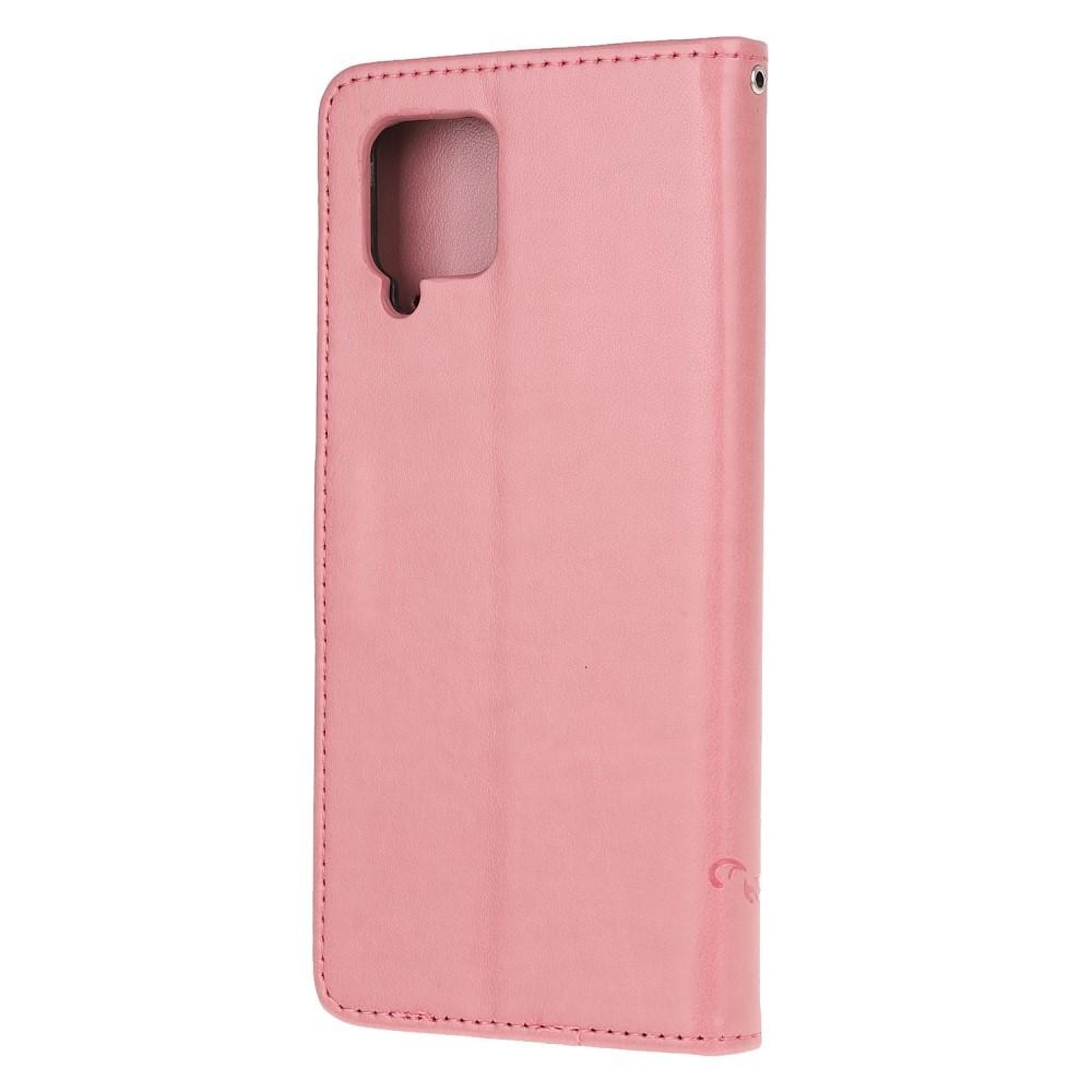 Samsung Galaxy A12 5G Leren vlinderhoesje Roze