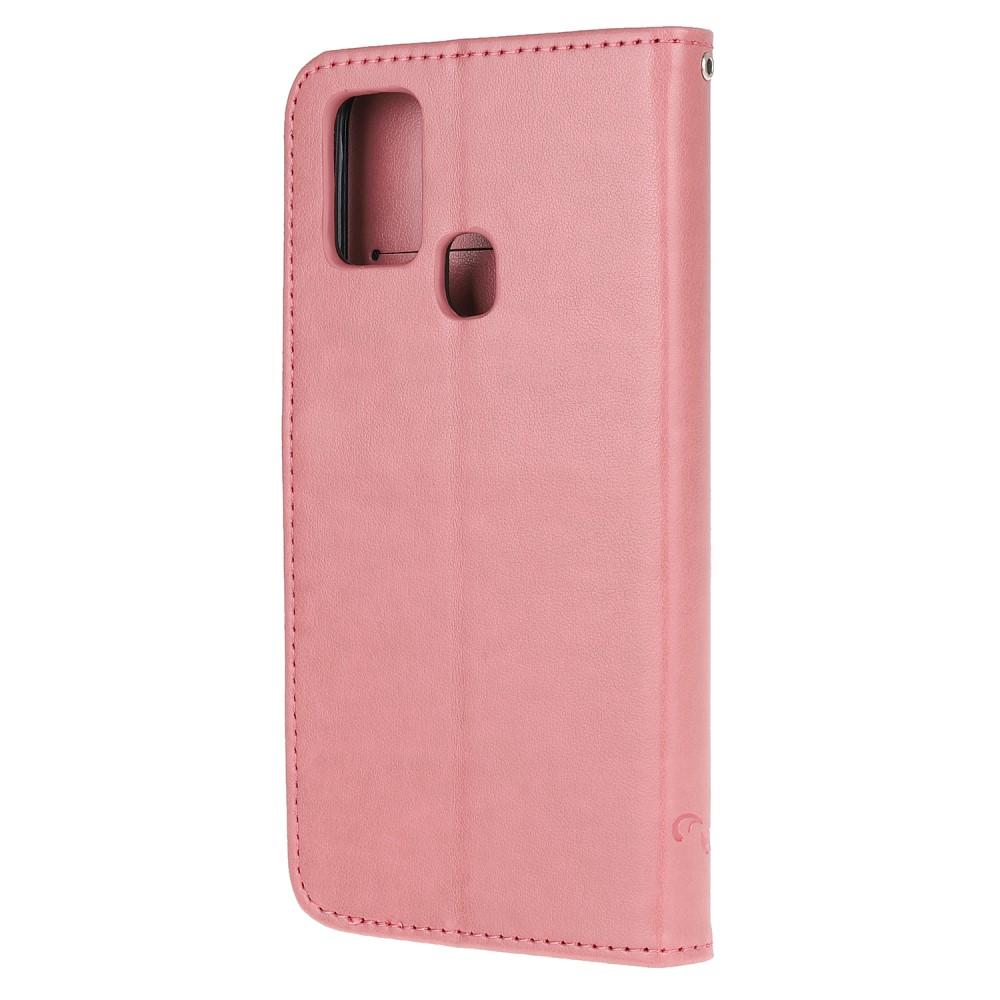 Samsung Galaxy A21s Leren vlinderhoesje Roze