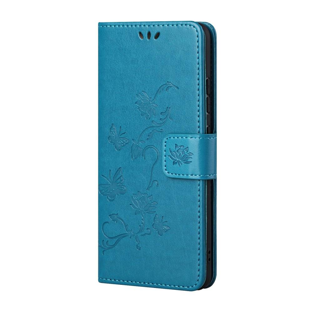 Samsung Galaxy S21 Leren vlinderhoesje Blauw