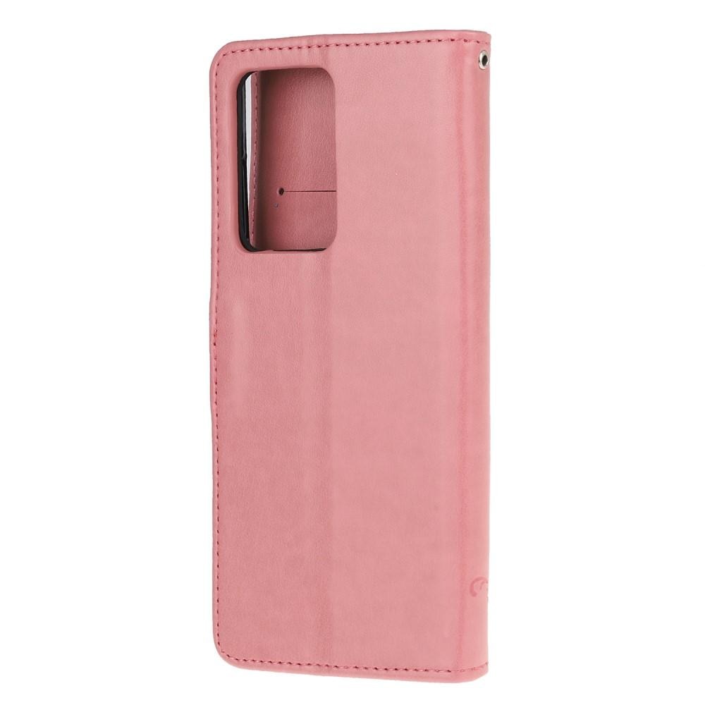 Samsung Galaxy S21 Ultra Leren vlinderhoesje Roze