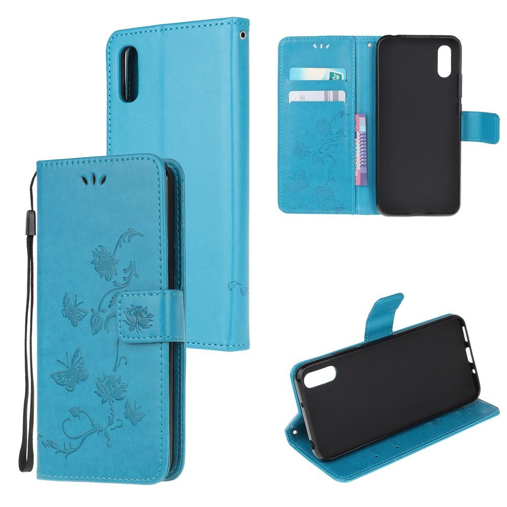 Samsung Galaxy Xcover 5 Leren vlinderhoesje Blauw